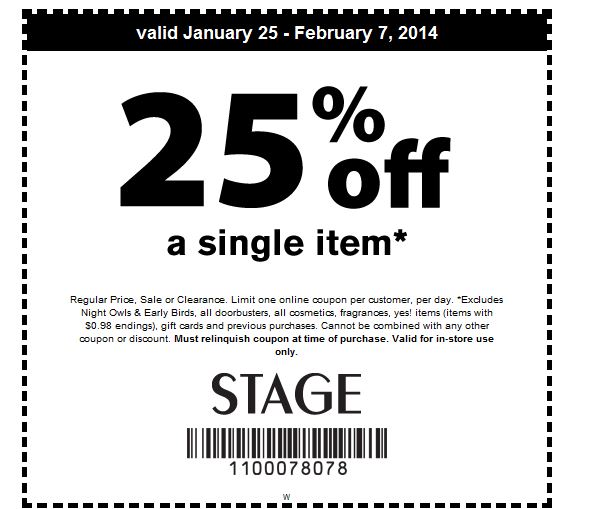 Stage Stores Promo Coupon Codes and Printable Coupons