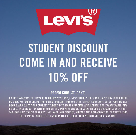 Levi's Promo Coupon Codes and Printable Coupons