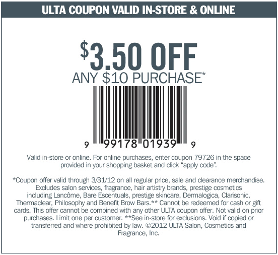 Ulta Beauty: $3.50 off $10 Printable Coupon