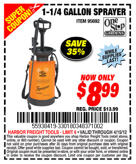 Harbor Freight Tools: Sprayer Printable Coupon