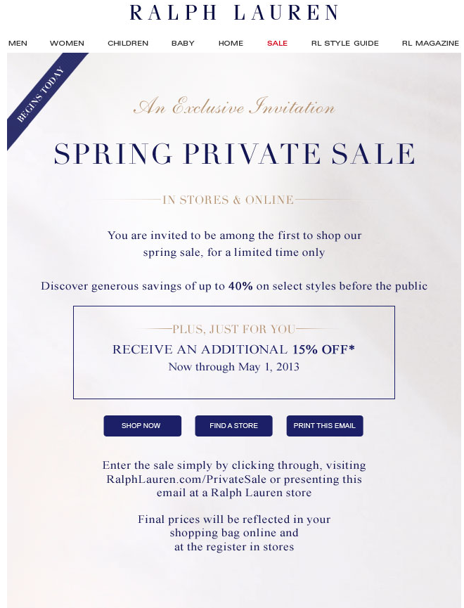 Ralph Lauren Promo Coupon Codes and Printable Coupons