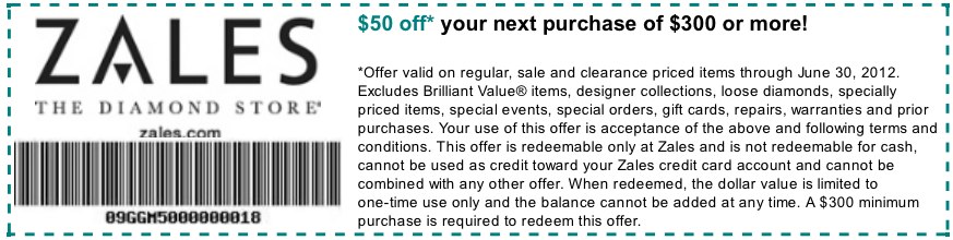 Zales Promo Coupon Codes and Printable Coupons