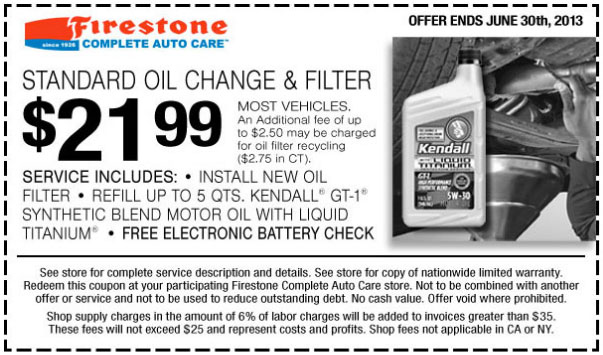 firestone transmission oil change cost