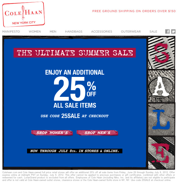 Cole Haan Promo Coupon Codes and Printable Coupons