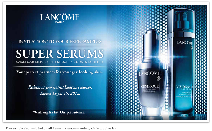 Lancome Promo Coupon Codes and Printable Coupons