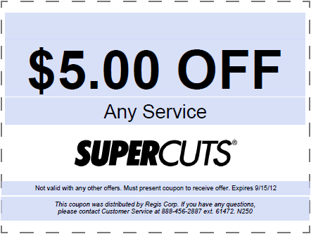 Supercuts: $5 off Printable Coupon