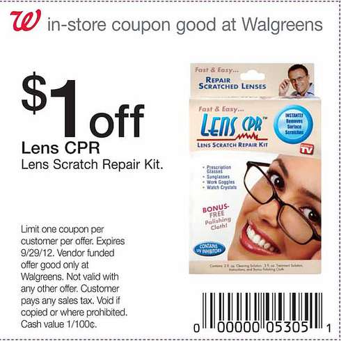 Walgreens: $1 off Lens CPR Printable Coupon