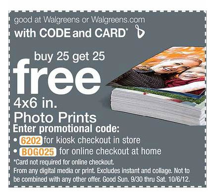 Walgreens: Free 4x6 Photo Prints Printable Coupon