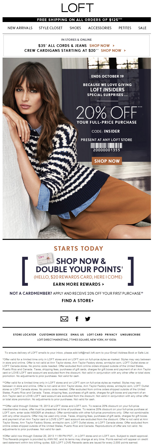 loft outlet in store coupon