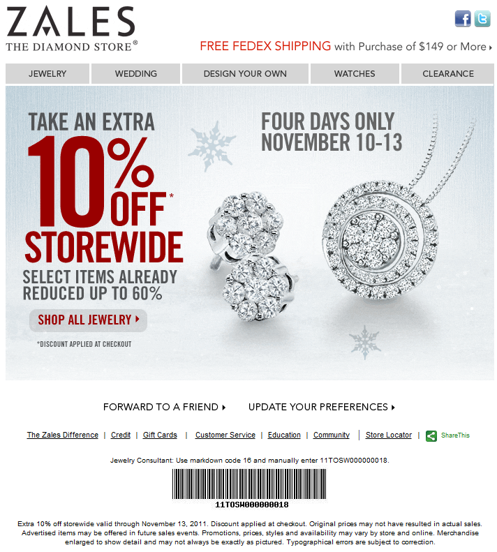 Zales Promo Coupon Codes and Printable Coupons