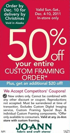 Jo-Ann Fabrics: 50% off Printable Coupon