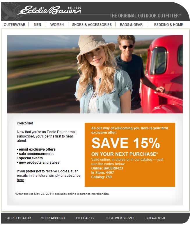 Eddie Bauer Promo Coupon Codes and Printable Coupons