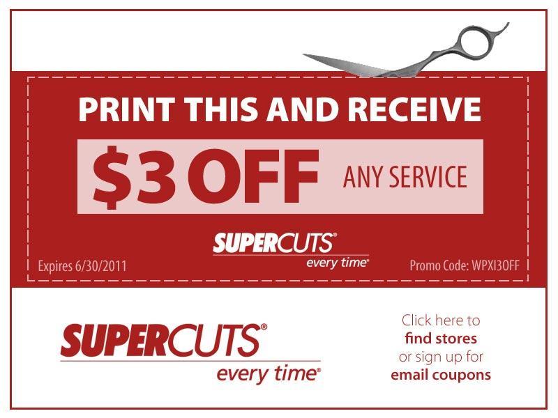 Supercuts: $3 off Printable Coupon