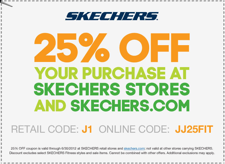 Skechers: 25% off Printable Coupon
