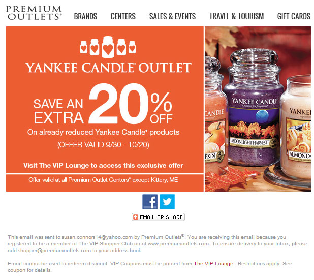 Yankee Candle Promo Coupon Codes and Printable Coupons