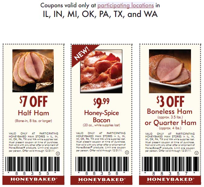 Honeybaked Ham: 3 Printable Coupons
